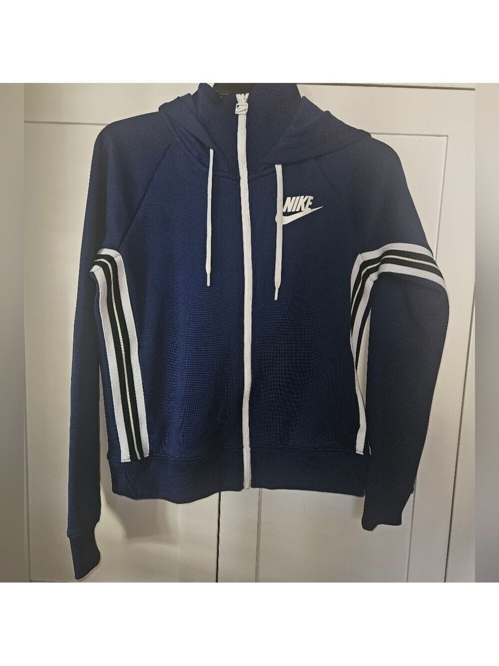 Women’s Nike Sportswear Tracksuit Hooded Track Jacket Full Zip Navy Blue Sz XS